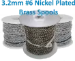 3.2mm Ball chain Nickel over brass 