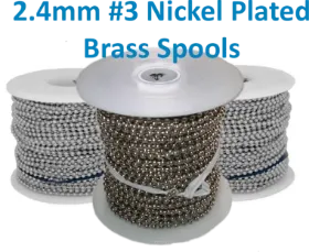 2.4mm Ball chain Nickel over brass