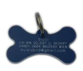 Plastic bone dog tags 