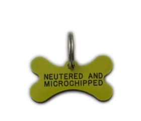 Picture of Bone Plastic Pet Tag (Mini)