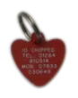 Picture of Plastic Heart Dog Tag (Medium)