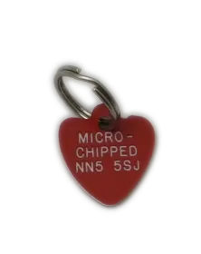 Mini Heart shaped Dog Tags 