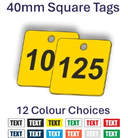 Picture of 40mm Sqaure Traffoyte Plastic Valve Tags