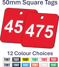 Picture of 50mm Sqaure Traffoyte Plastic Valve Tags