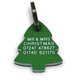 Picture of Plastic Pet Tag Christmas Tags