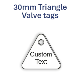 Picture of 30mm Triangle Traffolite Plastic Valve Tags