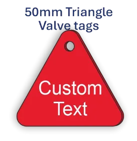 Picture of 50mm Triangle Made-to-Order Traffolite Plastic Valve Tags