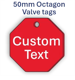 Picture of 50mm Octagon Traffolite Plastic Valve Tags