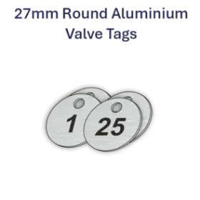 Picture of 27mm  Anodised  Aluminum Valve Tags 25 Pack