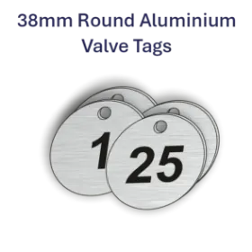 Picture of 38mm  Anodised  Aluminum Valve Tags 25 Pack