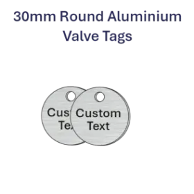 Picture of 30mm dia. Customised Aluminum Valve Tags