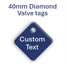 Picture of 40mm Diamond Traffolite Plastic Valve Tags