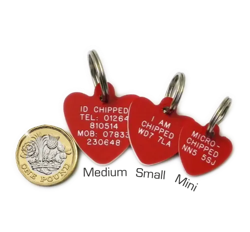 Picture of Heart Plastic Dog Tags