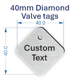 Picture of 40mm Diamond Aluminum Valve Tags