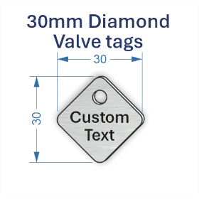 Picture of 30mm Diamond Aluminum Valve Tags