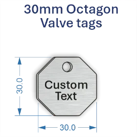 Picture of 30mm Octagon Aluminum Valve Tags