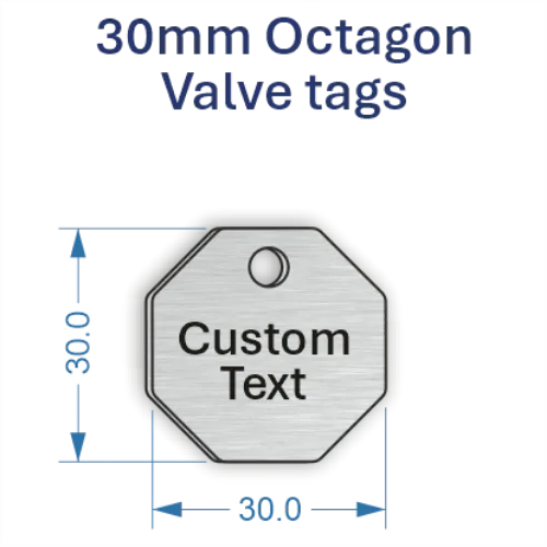 Picture of 30mm Octagon Aluminum Valve Tags