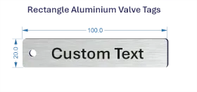 Picture of 100x20mm Aluminium  Valve Tags