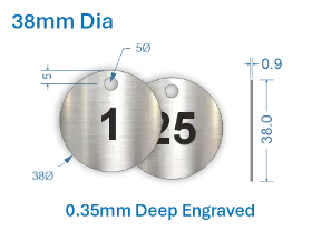 Picture of 38mm  Stainless Steel Valve Tags
