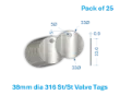 Picture of 33mm Blank Stainless Steel Valve Tags 