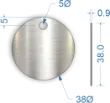Picture of 38mm Blank Stainless Steel Valve Tags 