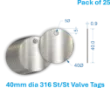 Picture of 40mm Blank Stainless Steel Valve Tags 