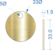 Picture of 33mm Blank Brass Valve Tags