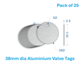 Picture of 38mm Blank Aluminium Valve Tags
