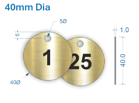 Picture of 40mm Brass Valve Tags