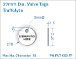 Picture of 27mm dia. Customised Traffolite Valve Tags