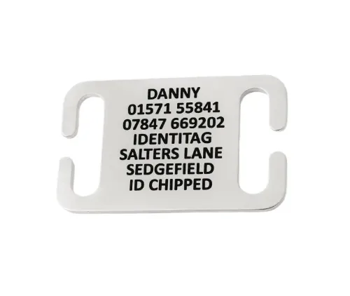 Picture of Stainless Steel Collar Dog  ID Tag (Medium)