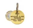dog pet tags 33mm brass