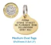 Picture of Oval Brass Dog ID Tags