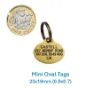 Picture of Oval Brass Dog ID Tags