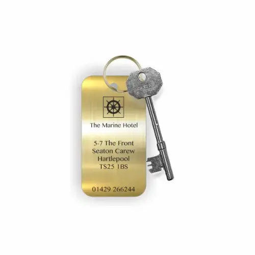 Picture of Rectangle Brass Key fob 75x40mm