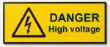 Picture of Danger label High voltage