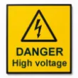 Picture of Danger label High voltage